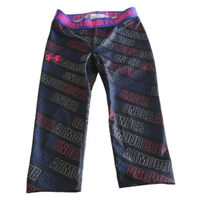 Under Armour Youth Girls XS Black Heat Gear‎ Workout Athletic Capri